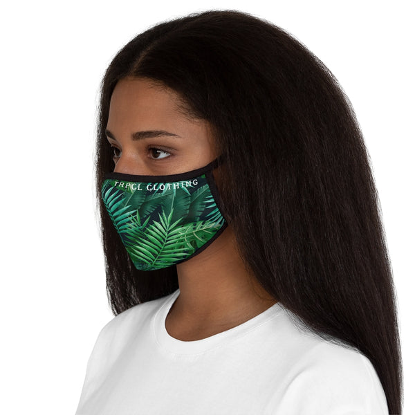 Tropical Leaves Fitted Face Mask