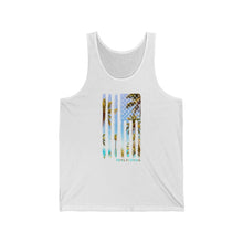 Load image into Gallery viewer, Tropical US Flag Tank Top: patriotism with fresh air and good style