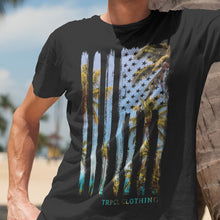 Load image into Gallery viewer, Tropical US Flag T-Shirt