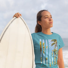 Load image into Gallery viewer, Tropical US Flag T-Shirt