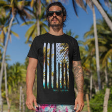 Load image into Gallery viewer, Tropical US Flag T-Shirt