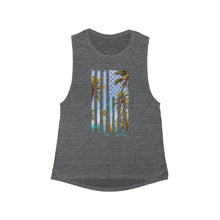 Load image into Gallery viewer, Women&#39;s Tropical US Flag Muscle Tank
