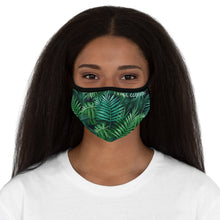 Load image into Gallery viewer, Tropical Leaves Fitted Face Mask
