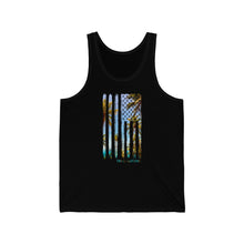 Load image into Gallery viewer, Tropical US Flag Tank Top: patriotism with fresh air and good style
